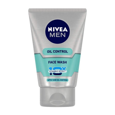 Nivea Deodorant Roll On, Fresh Natural for Men, 50ml And Face Wash, Oil Control, 10x Vitamin C for Men, 100g
